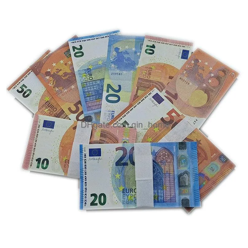 wholesales prop money copy 10 20 50 100 200 500 party fake money notes faux billet euro play collection gifts 100pcs/pack