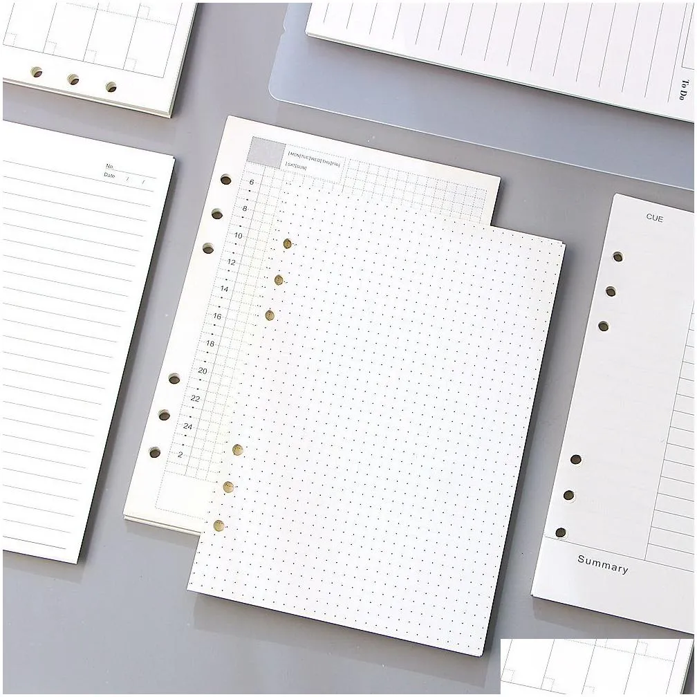 Notepads Wholesale Notepads A5 A6 Loose Leaf Notebook Refill Spiral Binder Inner Page Diary Weekly Monthly Planner To Do List Line Dot Dhlue