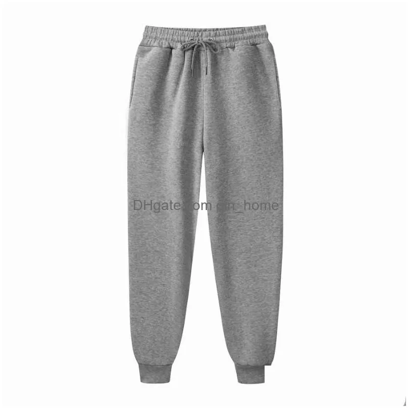 men sweatpants fashion brand solid color black white pink thick autumn trousers elasticated waist casual 2021 3xl mens pants