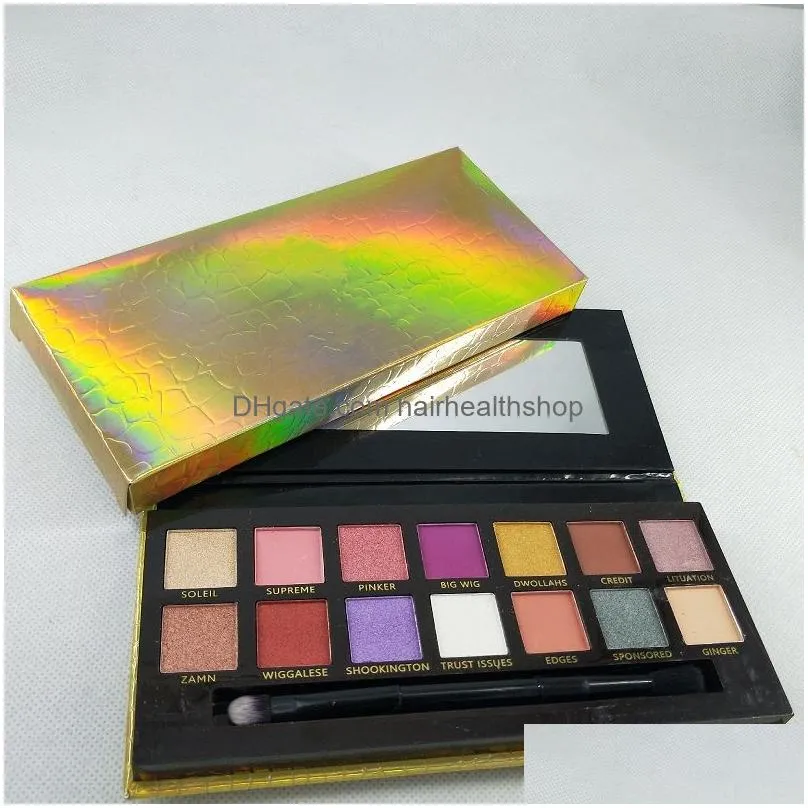 Eye Shadow Make Up Eye Shadow Palette Brand 14Colors Eyeshadow Shimmer Matte Water-Resistant Drop Delivery Health Beauty Makeup Eyes Dh7Rk