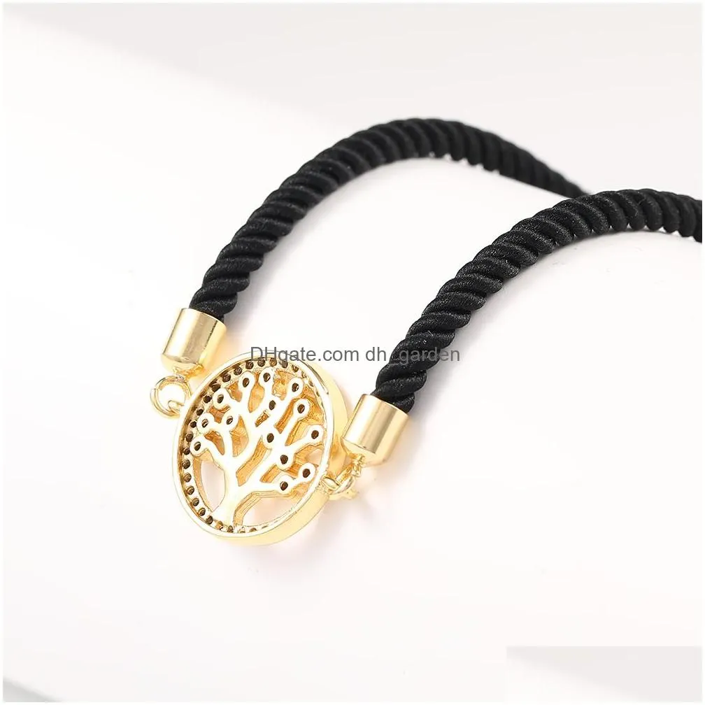 Chain Boho Ethnic Zircon Infinite Heart Cross Charm Bracelet For Women Colorf Design Handmade Braided Rope Friendship Brace Dhgarden Dhby7