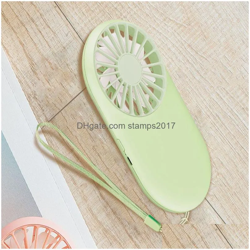pocket usb charging mini handheld fan student outdoor portable fans with lanyard