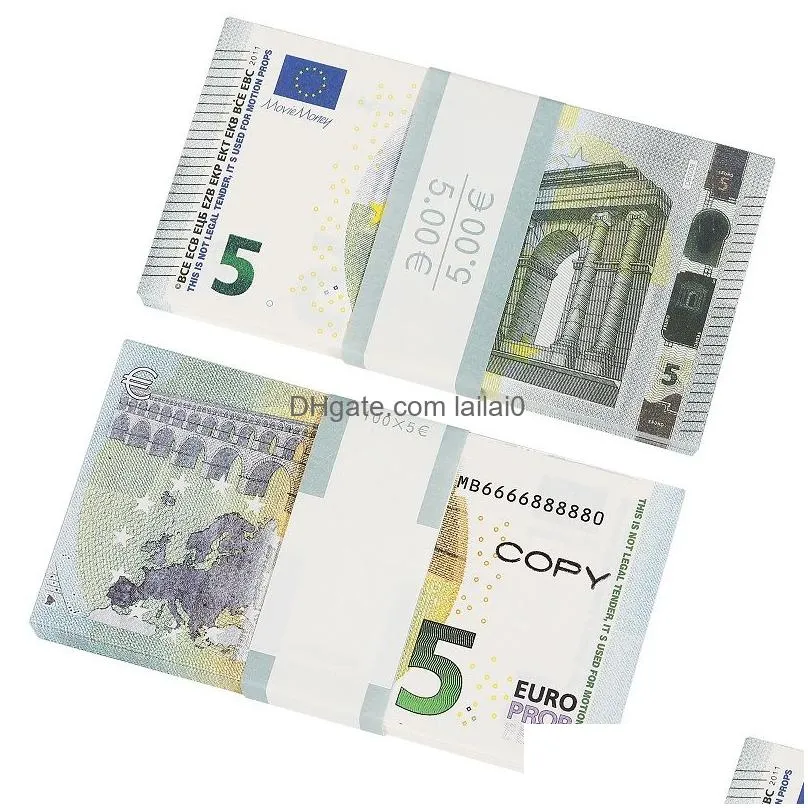 prop money copy festive party supplies toy euros party realistic fake uk banknotes paper money pretend double sided