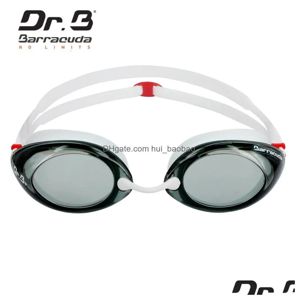 barracuda drb myopia swimming goggles antifog uv protection for adults men women white 32295 eyewear 240123
