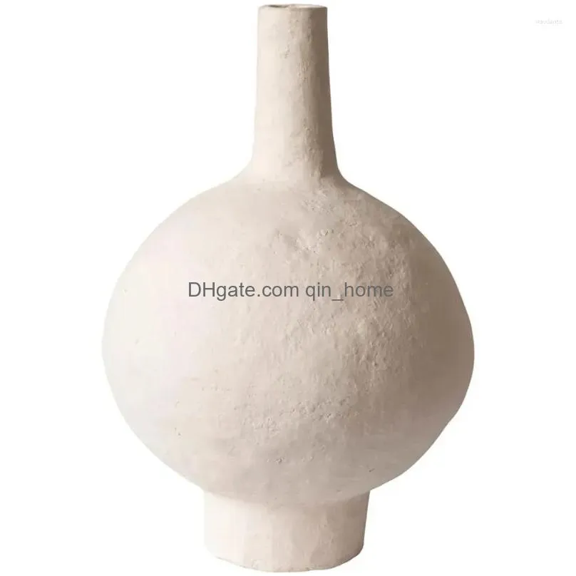 vases decorative handmade paper mache vase 14 l x w 21 h decoration home decorations cream freight decor garden