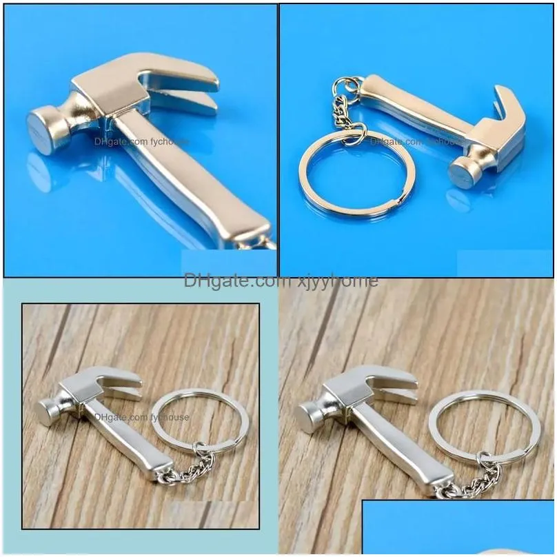 Party Favor Mini Metal Keychain Personality Claw Hammer Pendant Model Key Chain Ring Drop Delivery Home Garden Festive S Dhekx