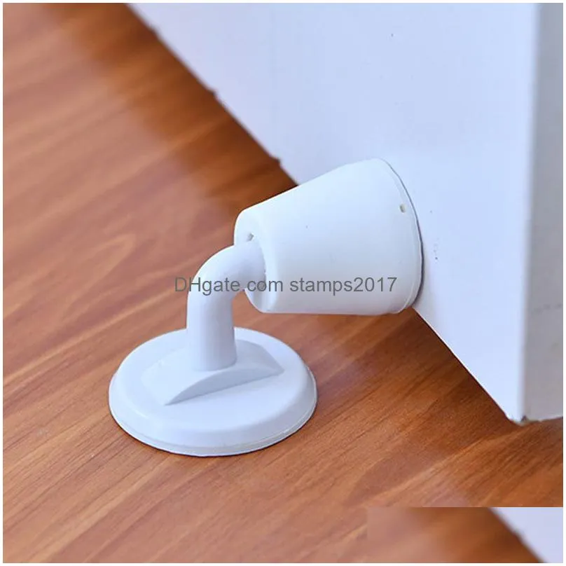 mute non-punch silicone door stopper touch household sundries toilet wall absorption plug anti-bump holder gear gate resistance