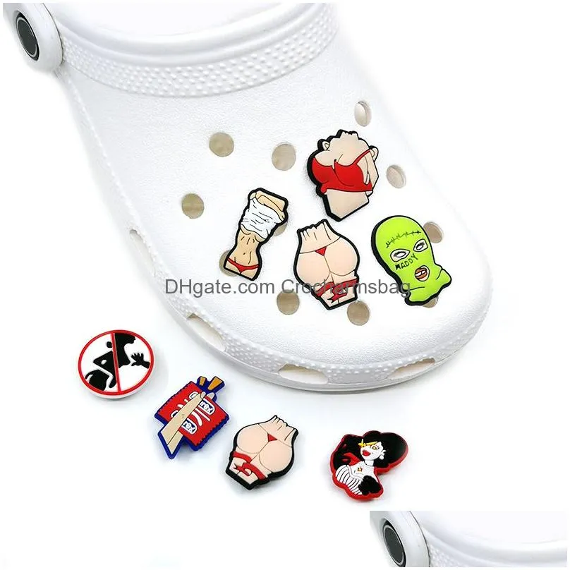 Shoe Parts & Accessories Adt Style Clog Charms Fashion Love Shoe Accessories For Decorations Pvc Soft Shoes Charm Ornaments Buckles As Dhdb3