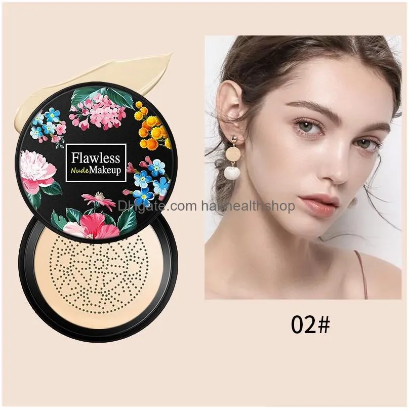 Bb & Cc Creams Hankey Small Mushroom Air Cushion Bb Cream Foundation Concealer Natural Nude Makeup Light And Breathable Women Cosmetic Dh4Iv