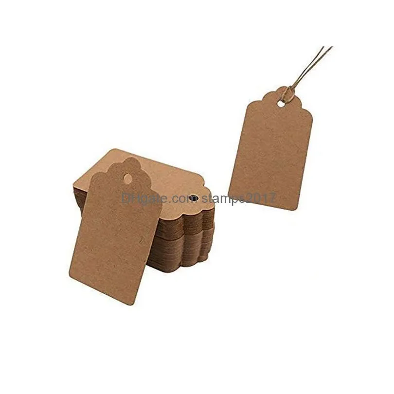 kraft paper flower head tags blank tag listing mark sign product card household sundries