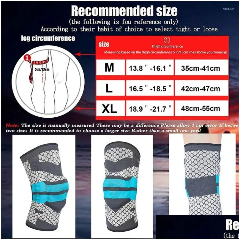 knee pads 1pcs braces for pain compression sleeves support men women weightlifting relief arthritis