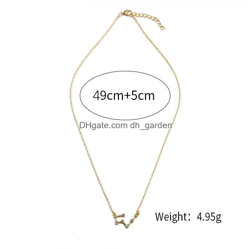 Pendant Necklaces Fashion Horoscope Astrology Galaxy 12 Constellation Necklaces Pendants For Women Zodiac Choker Sign Birthd Dhgarden Dh5F1