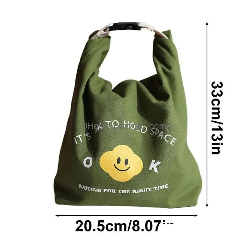 storage bags lunch bag with widened handle reusable thermal food tote sack for travelling camping picnic kids kitchen supplies