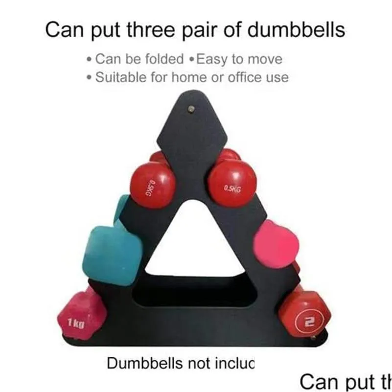 accessories 3-tier dumbbell storage rack stand for multilevel hand weight tower gym organization body building supplies