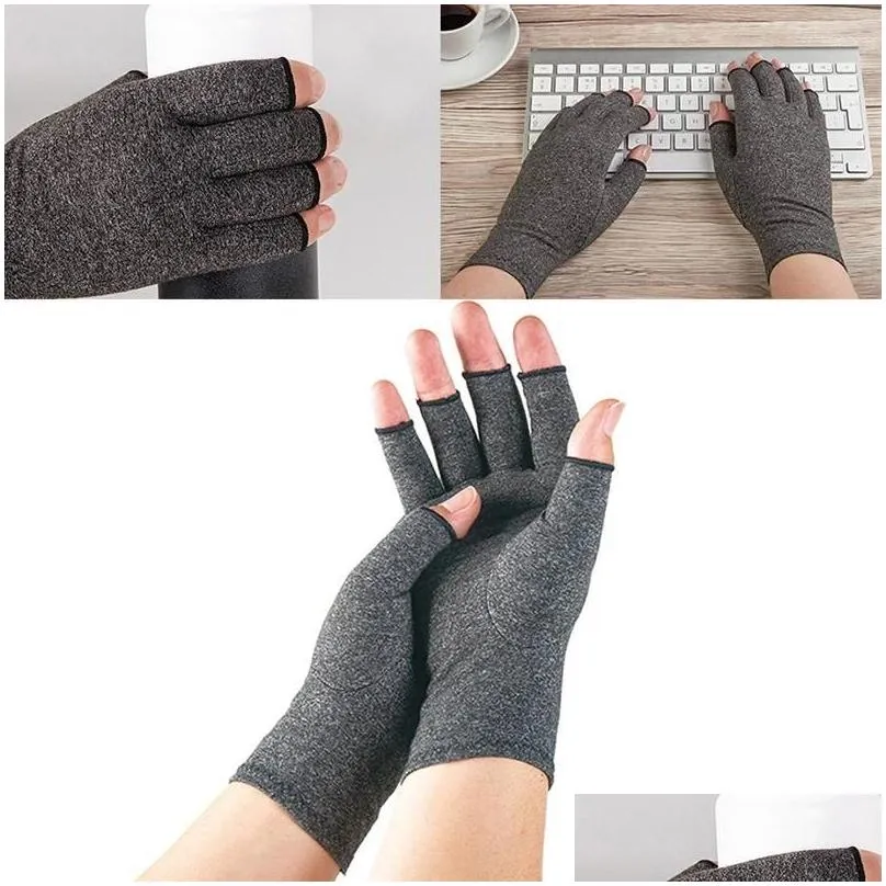 cycling gloves 1pair outdoor half finger compression joint care recover wrist support fitness women men wristband