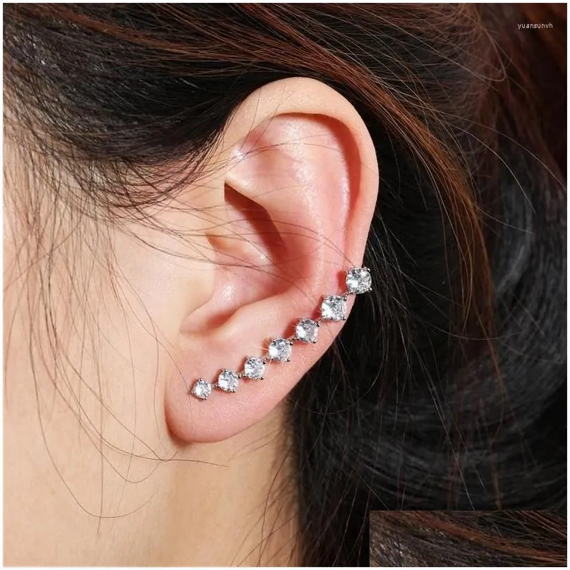 stud earrings masa ear clip bone korean style single row seven star earring personality sweet girl for women
