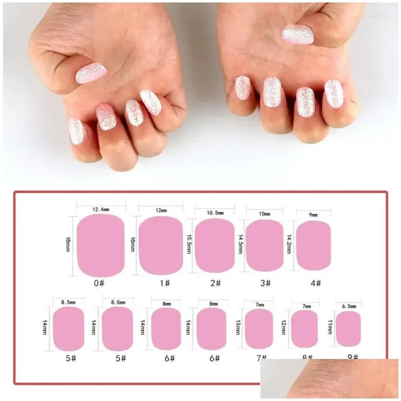 false nails 24pcs/set gel kids fake full cover press on nail tips finger decor wearable girls gifts