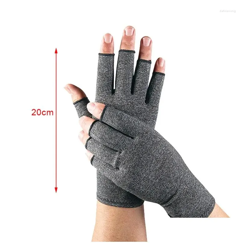 cycling gloves 1pair outdoor half finger compression joint care recover wrist support fitness women men wristband