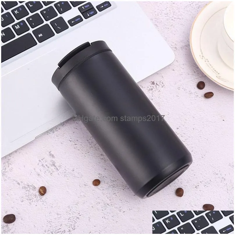 1 pcs 304 stainless steel coffee cup portable vacuum flask mug double-layer water tumbler for car