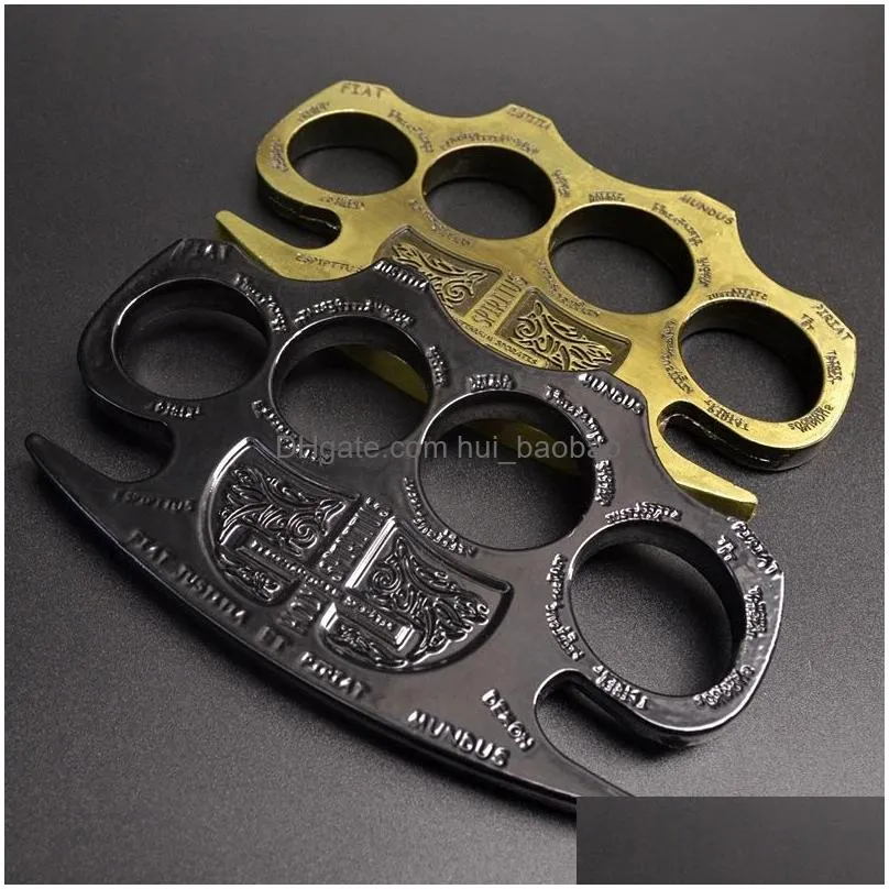 thickening widened metal brass knuckle duster four finger outdoor camping broken window boxing combat gear self-defense edc window breaker