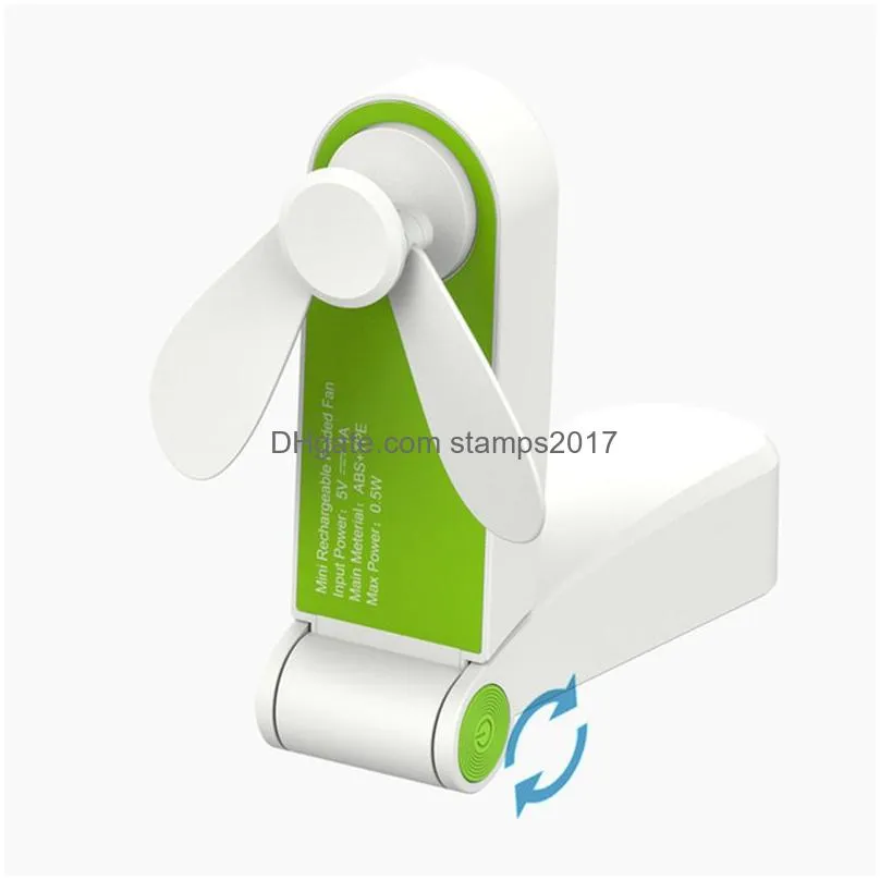 usb mini fold fan electric portable hold small air cooler originality charging household electrical appliances desktop