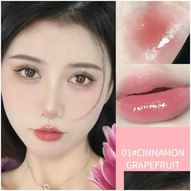 lip gloss lipstick small white tube glaze water-light mirror waterproof moisturizing basic makeup korean cosmetics