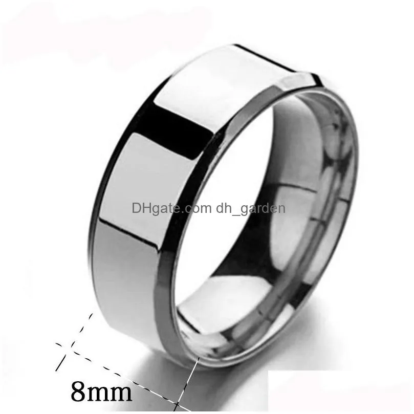 Cluster Rings 6Mm 8Mm Gold Sier Black Tungsten Stainless Steel Rings For Women Men Simple Glossy Engagement Fashion Jewelry Dhgarden Dhiff