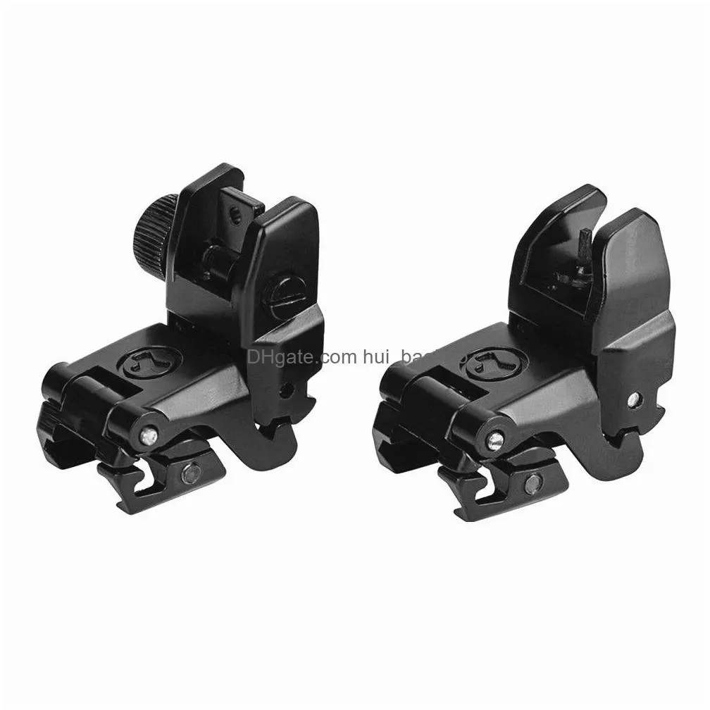 tactical accessories metal folding flip up iron sight back up set front rear sights for 20mm rail