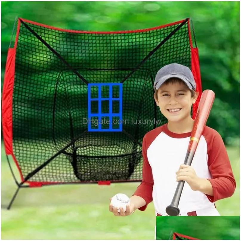 sports gloves practice net baseball softball hitting pitching net backstop screen equipment training aids baseball goods nylon 230421