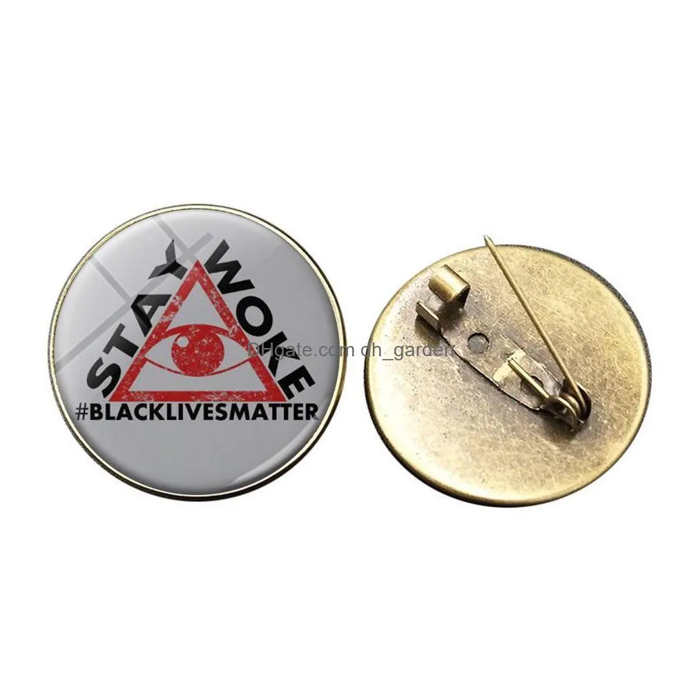 Pins, Brooches New I Cant Breathe Black Lives Matter Protest Time Gem Badge Pins Brooches Button Coat Jacket Collar Pin Jew Dhgarden Dhybe