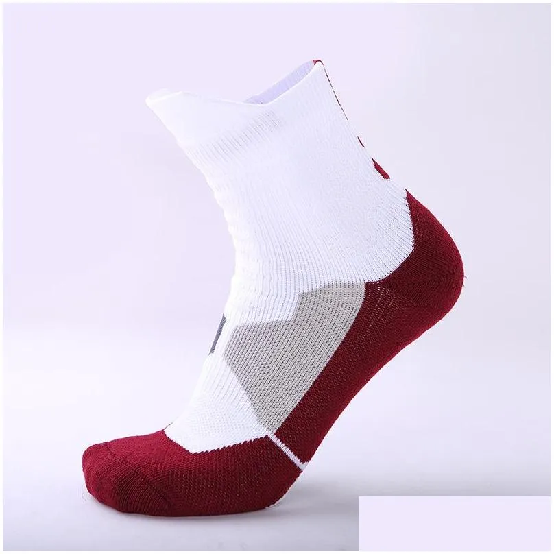 male and female elite basketball socks anti-skid breathable sweat absorption sports socks thickened towel bottom middle tube socks