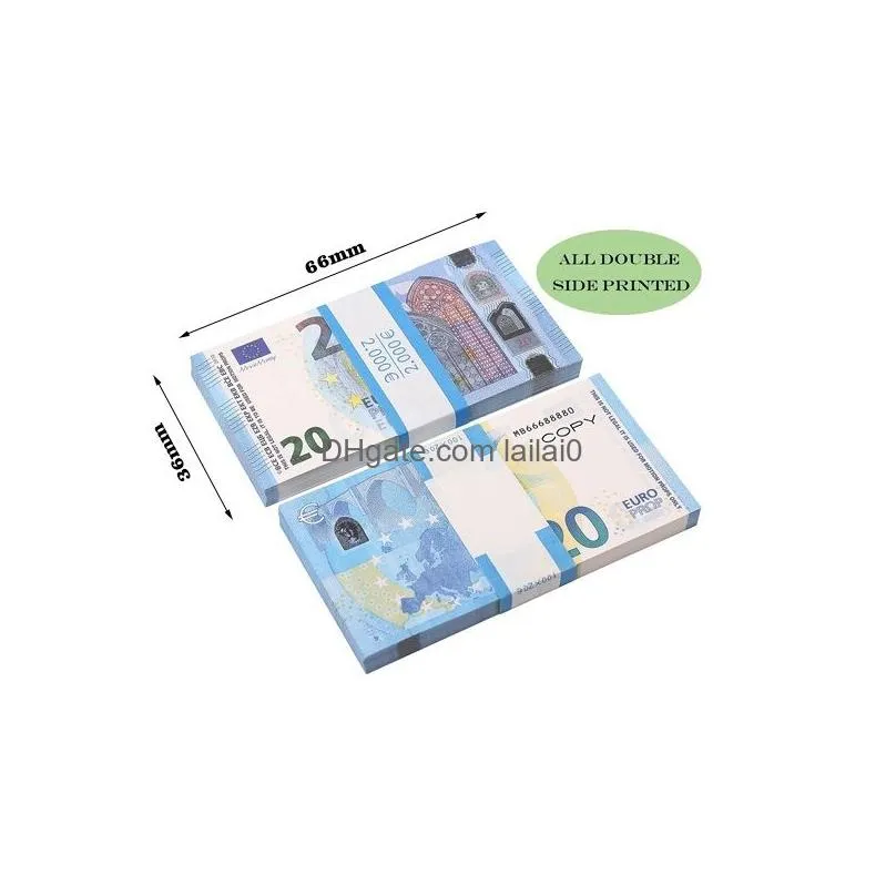 prop money copy festive party supplies toy euros party realistic fake uk banknotes paper money pretend double sided