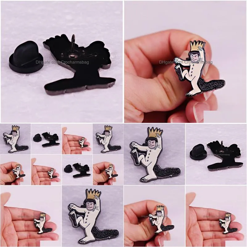 Shoe Parts & Accessories Beast Brooch Childrens Literature Cartoon Metal Badge Accessories Drop Delivery Shoes Accessories Dhrgj