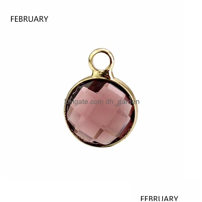 Charms 12 Zodiac Constellations Birthstone Charm For Women Bnagle Colorf Arcylic Round Pendant Fashion Jde Diy Jewelry Drop Dhgarden Dhdlv