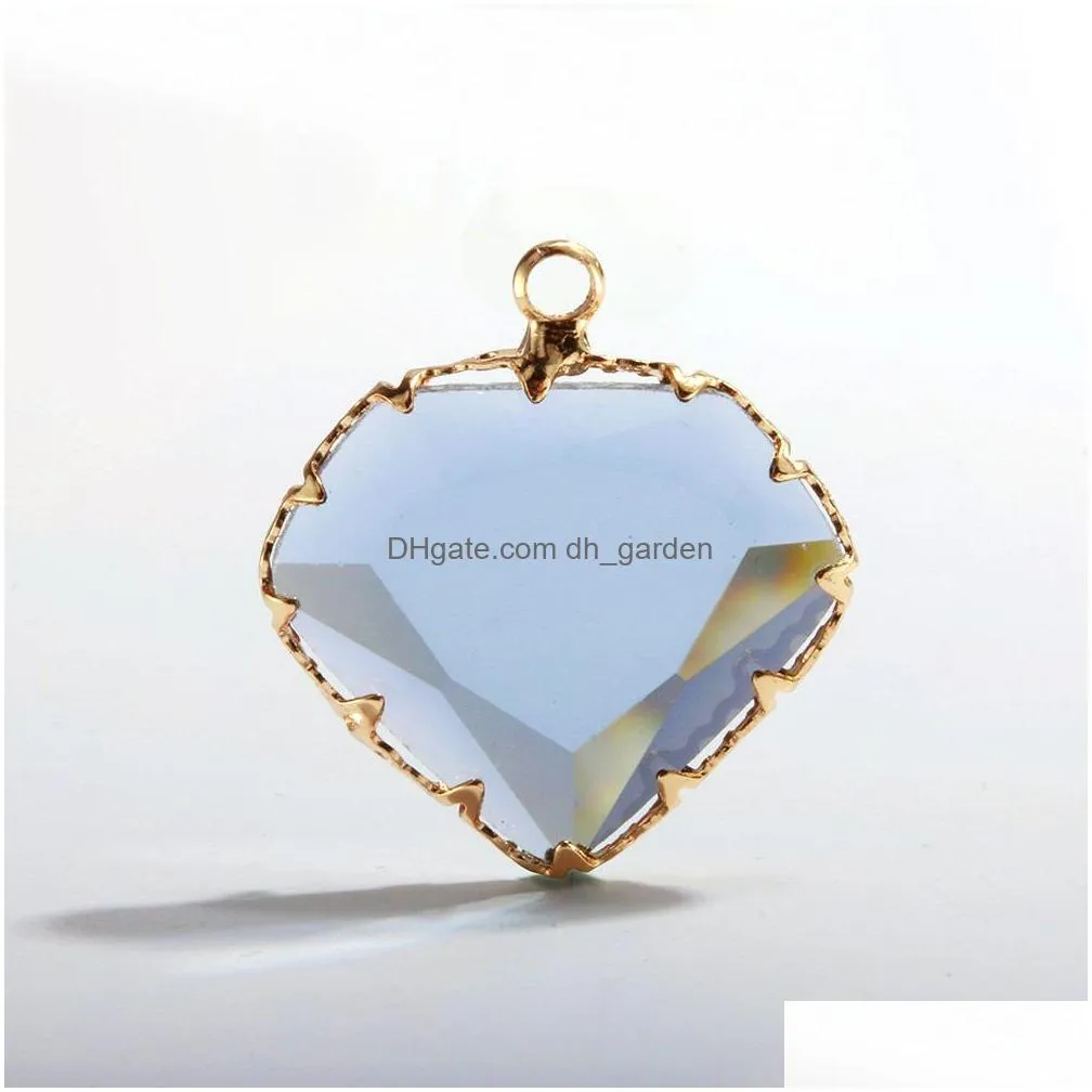 Charms New Arrival Mix Colors Diy Heart Crystal Faceted Dangles Charms For Necklace Bracelet Transparent Glass Pendants Jewe Dhgarden Dh5Xt