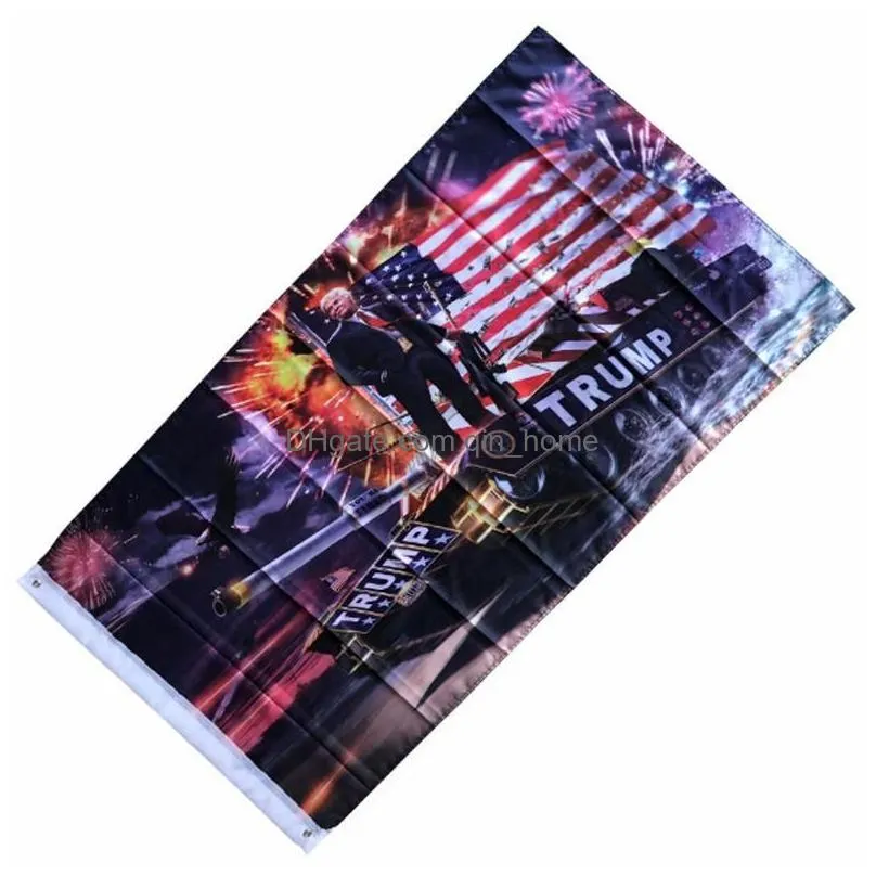 hanging 90x150cm digital print donald trump on the tank flag printing trump hanging 3x5ft large decor flag tank banners xdh1033 t03