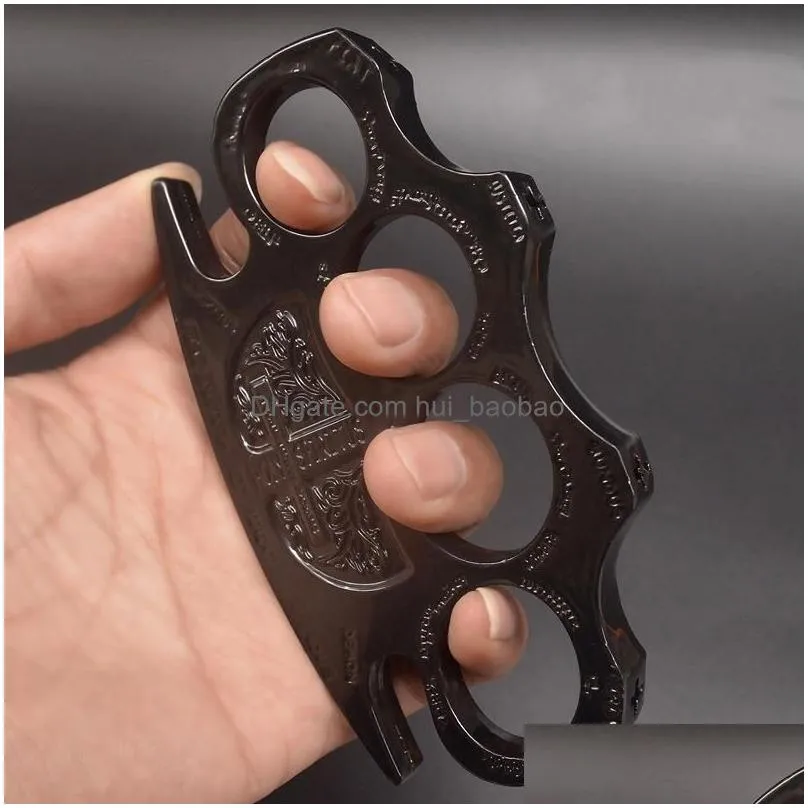 thickening widened metal brass knuckle duster four finger outdoor camping broken window boxing combat gear self-defense edc window breaker