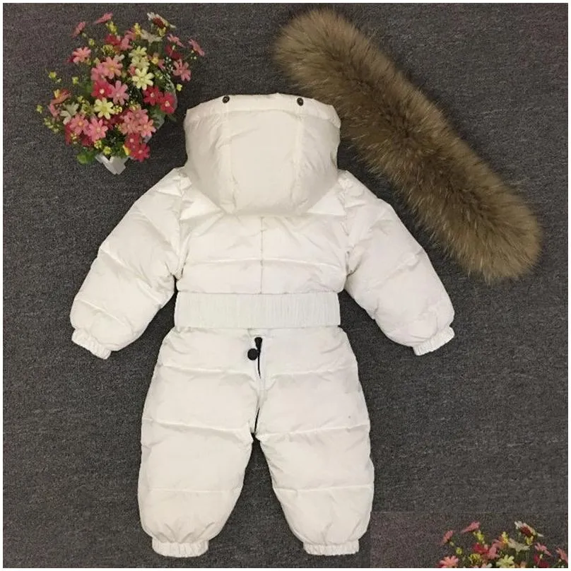 newborn winter romper baby snowsuit infant overcoat kids snow wear jumpsuit duck down coatton liner child new year costumes