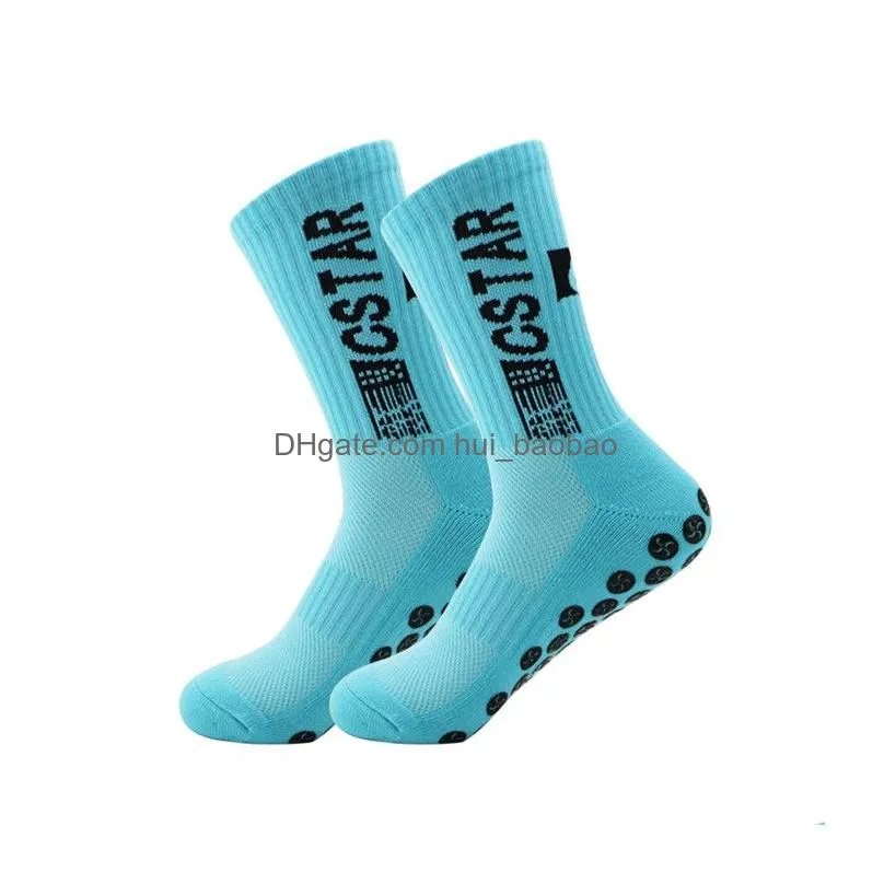 anti-slip breathable football socks men summer running cotton rubber soccer women cycling sports accessorie football grip sock