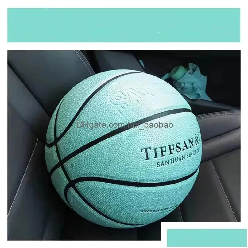 girls birthday present basketball outdoor indoor anti-slip waterproof pu ball training professional wear-resistant size 5 6 7240129