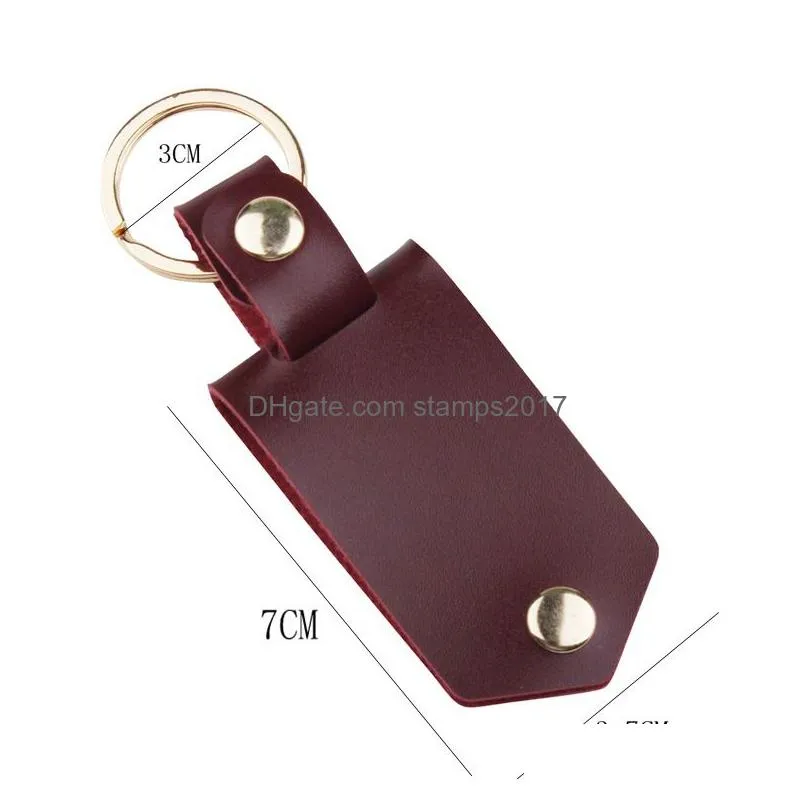 diy sublimation transfer p o sticker keychain gifts for women leather aluminum alloy car key pendant gift