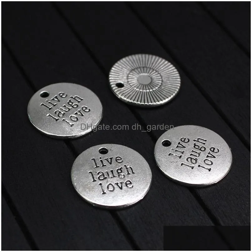 Other New Arrival Never Give Up Inspirational Pendants Jewelry Charm Sliver Plated Round Accessories Fit Necklace Bracelets Drop Deliv Dh1A9