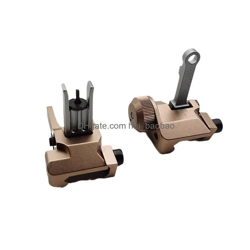 tactical accessories metal folding flip up iron sight back up set front rear sights for 20mm rail