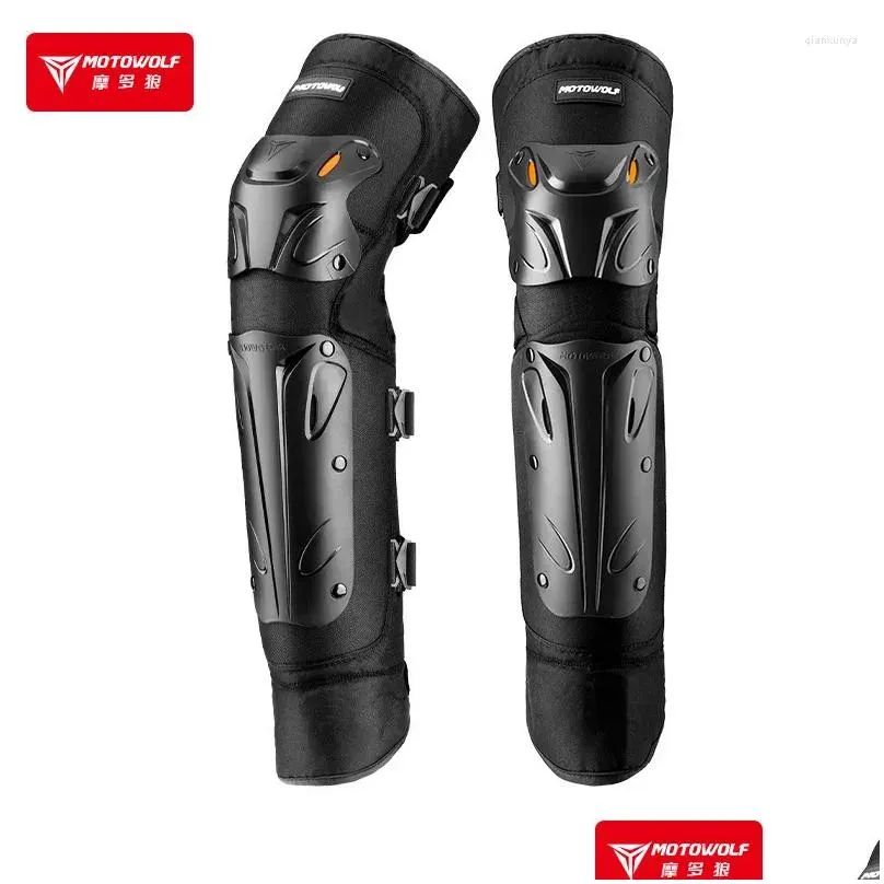 motorcycle armor motowolf winter plush elongated knee protection windproof electric vehicle extended fall prevention kneepad