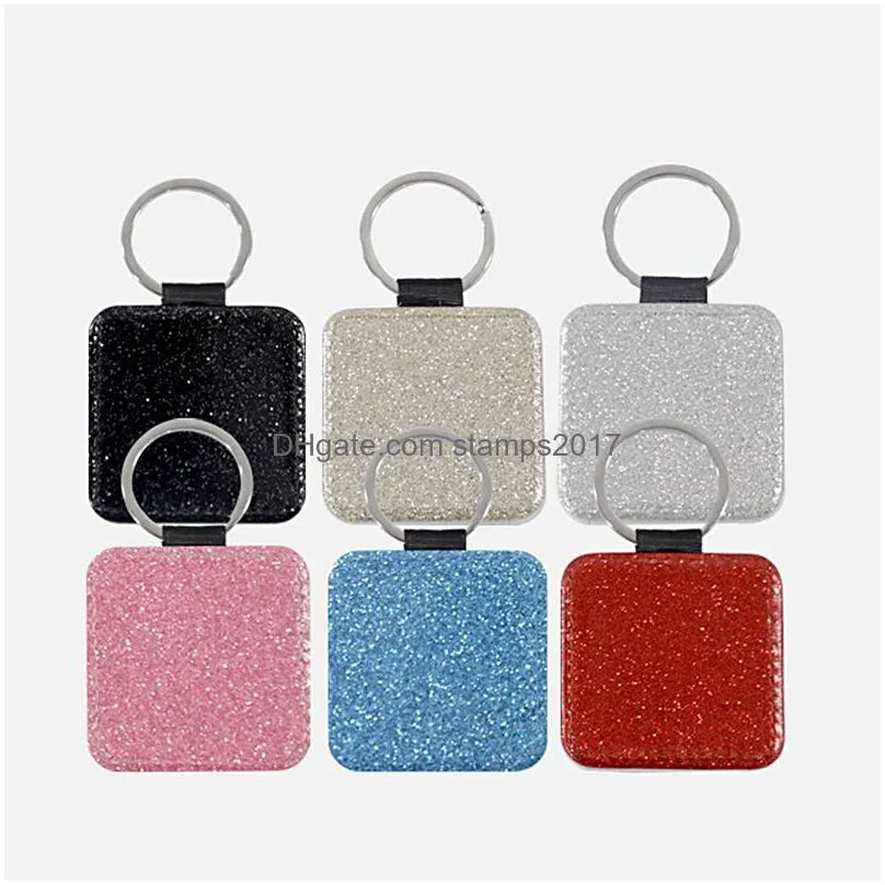 blank leather keychain pet supplies thermal transfer sublimation personality key chain favor girls boys ornament keychains gift