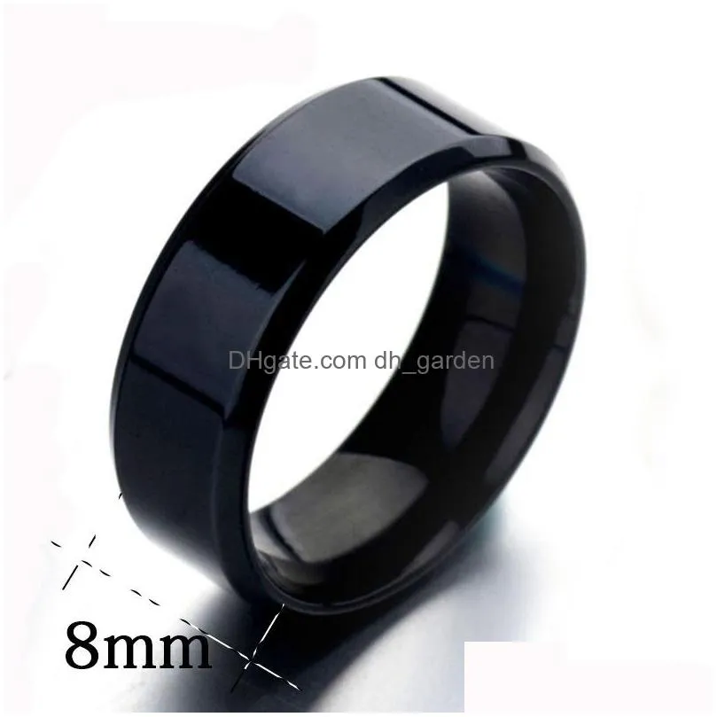 Cluster Rings 6Mm 8Mm Gold Sier Black Tungsten Stainless Steel Rings For Women Men Simple Glossy Engagement Fashion Jewelry Dhgarden Dhiff