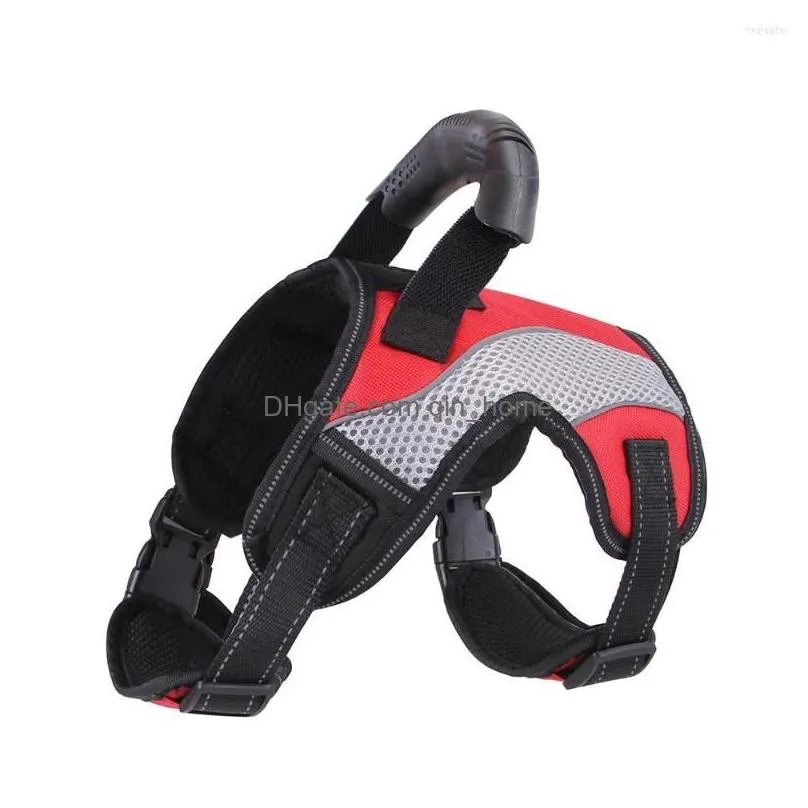 dog collars harness accessories no pull breathable adjustable pet for vest leashm szelki dla psa perros