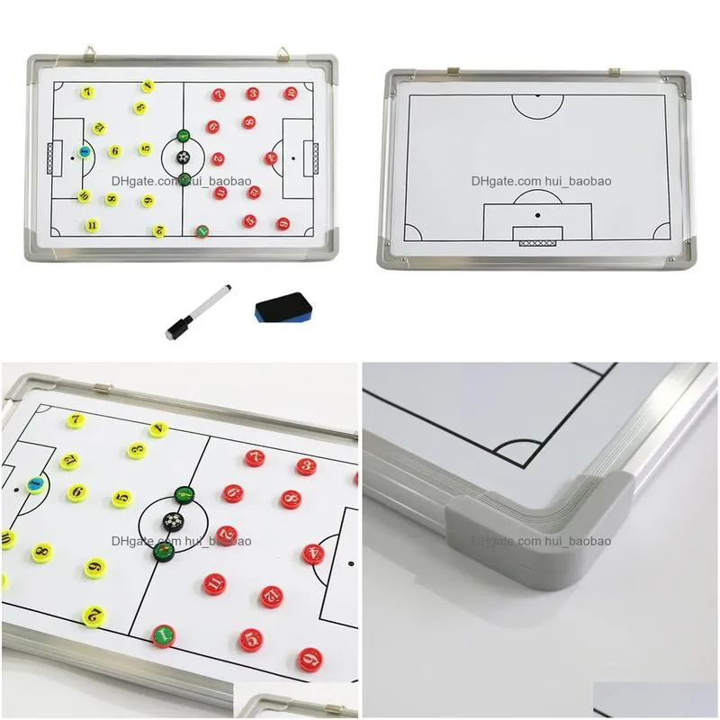 balls football tactic board soccer training match coaching clipboard aluminum alloy wear-resistant portable football tactical board