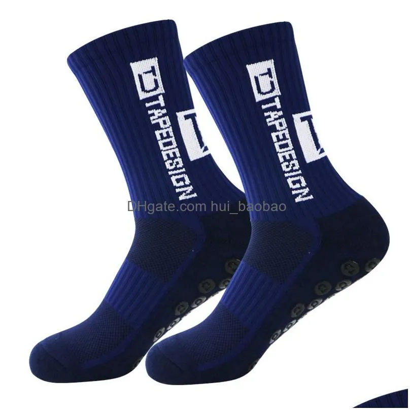 2022 anti slip football socks mid calf non slip soccer cycling sports socks mens