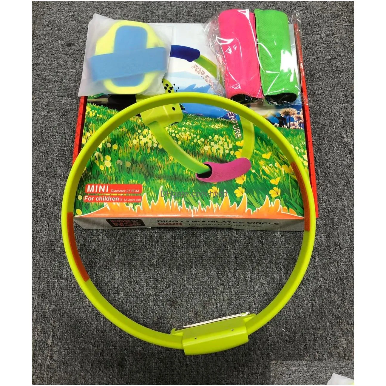 dhs for ns switch ring con plates circle mini for children home game with leg strap for ring fit adventure diameter 275cm3831567